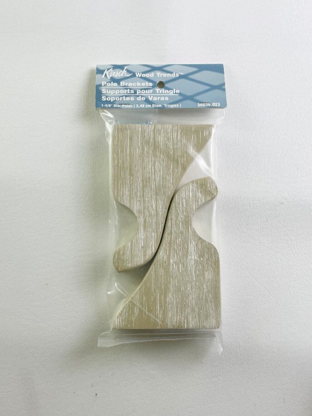Kirsch Pole Brackets For 1 3/8" Pole Vintage White 1 Pair  K2
